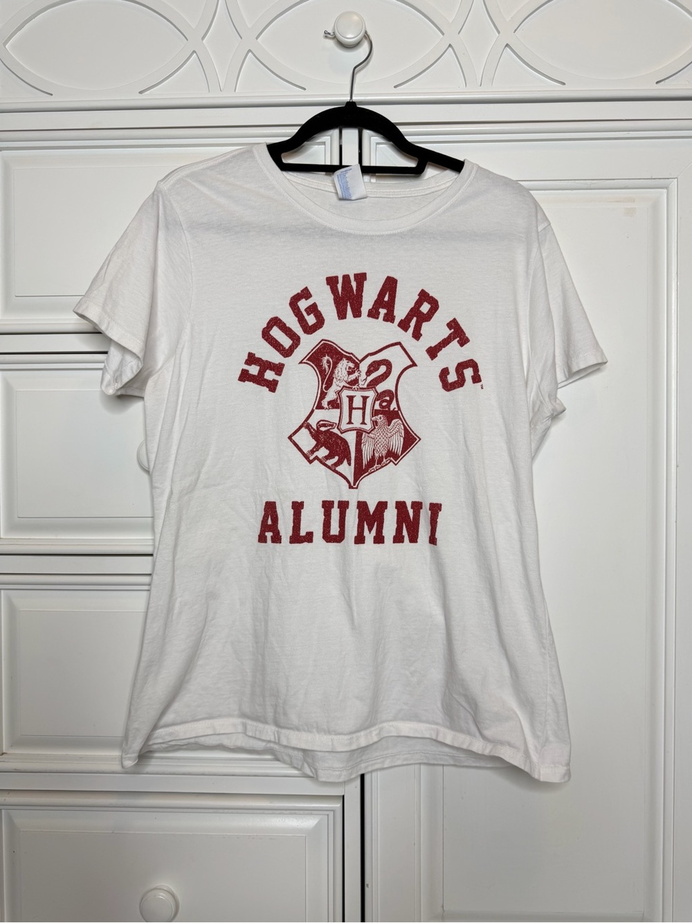 Hogwarts Alumni Graphic Tee with Maroon Crest